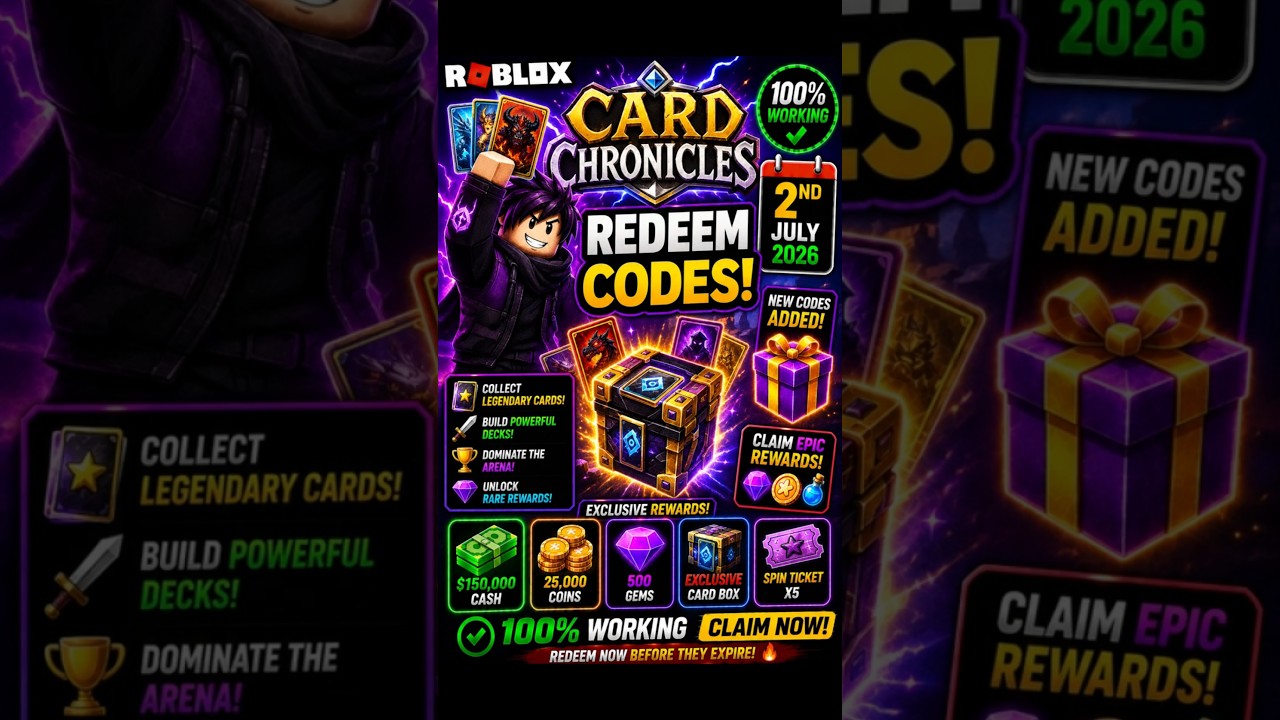 Roblox Card Chronicles Codes | Card Chronicles Redeem Codes thumbnail